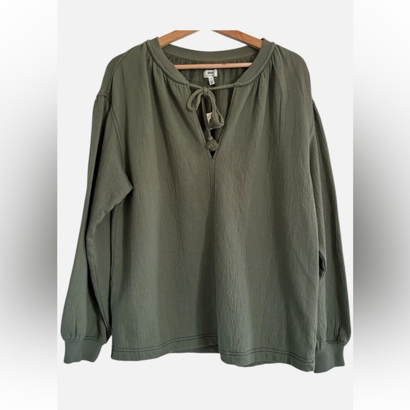 Aerie Olive Green Easy Street Pullover Sweater - Picture 2 of 12